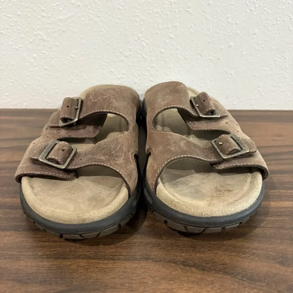 TEVA Lodo 2 Strap Leather Buckle Sandals Mens 10‎ Outdoor #6545 Shoc Pad Sole